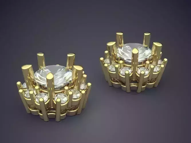 Simple Everyday Vintage Earrings with Gems