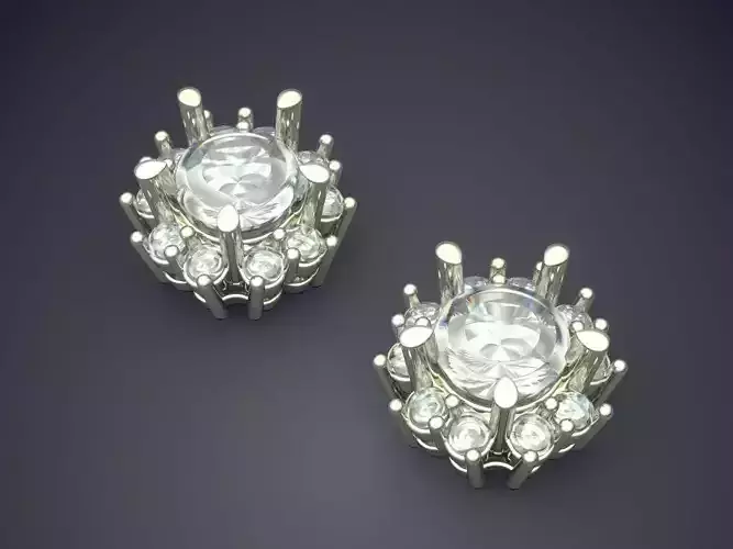 Simple Everyday Vintage Earrings with Gems