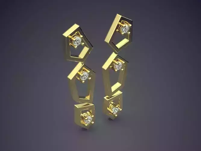 Beautiful Unique Golden Earrings