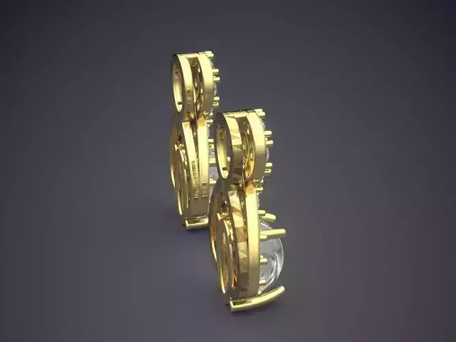 Gorgeous Luxurious Textured Earrings with Diamonds