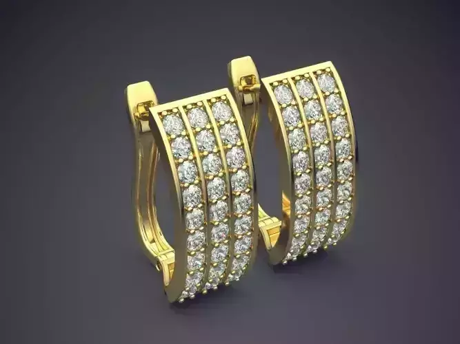 Classic Luxurious Everyday Earrings with Diamonds