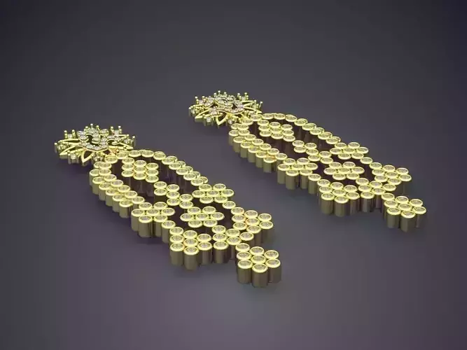 Extraordinary Vintage Luxurious Textured Earrings