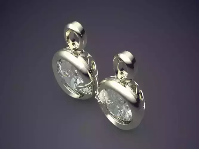 Vintage Simple Minimalistic Earrings with Diamonds