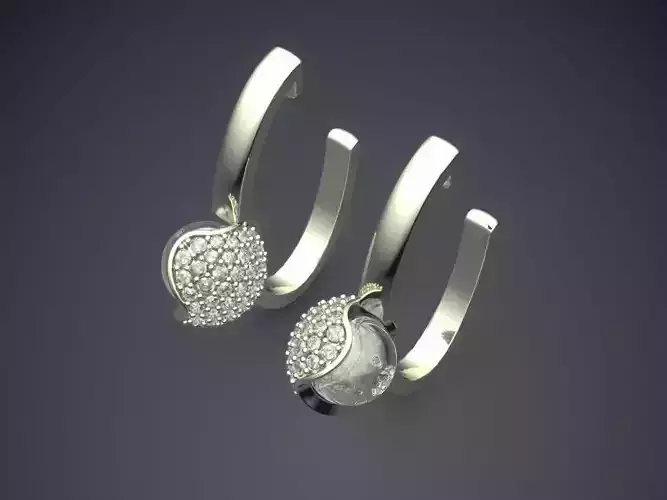 Unique Luxurious Textured Earrings with Diamonds