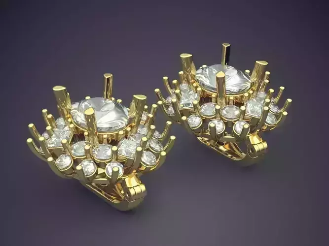 Luxurious Everyday Earrings with Diamonds