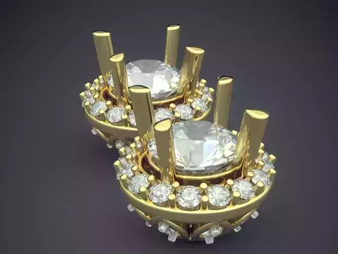 Classic Luxurious Everyday Earrings with Diamonds