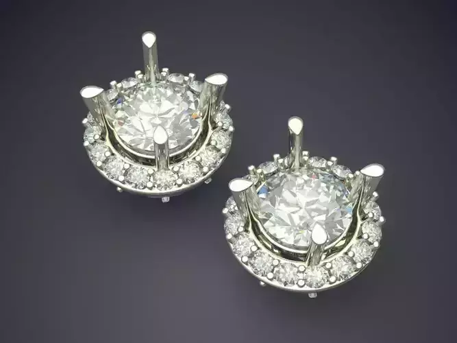 Classic Luxurious Everyday Earrings with Diamonds