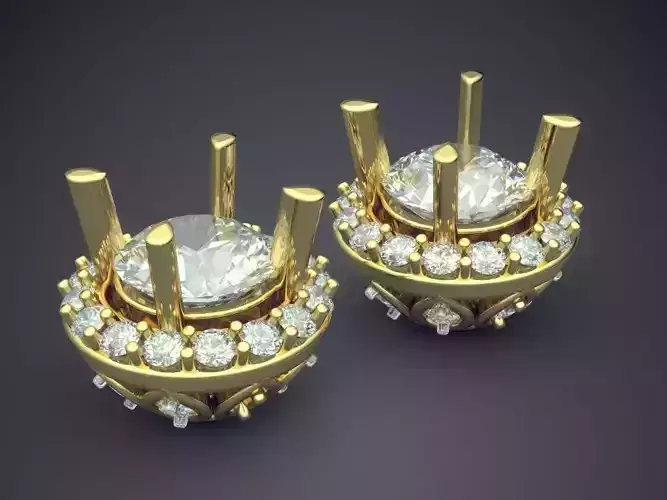 Classic Luxurious Everyday Earrings with Diamonds