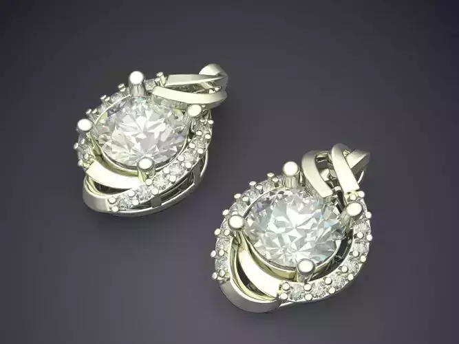 Beautiful Classy Earrings with Diamonds