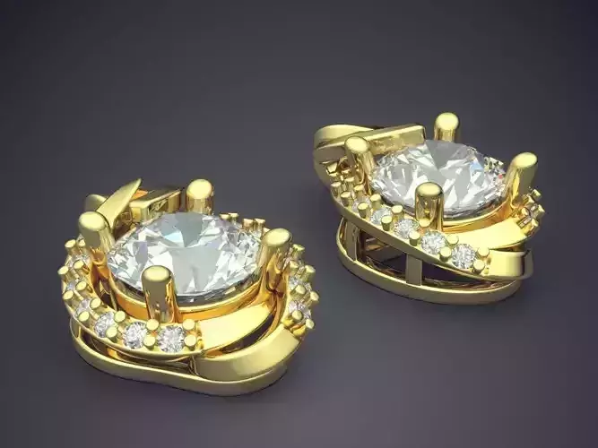 Beautiful Classy Earrings with Diamonds