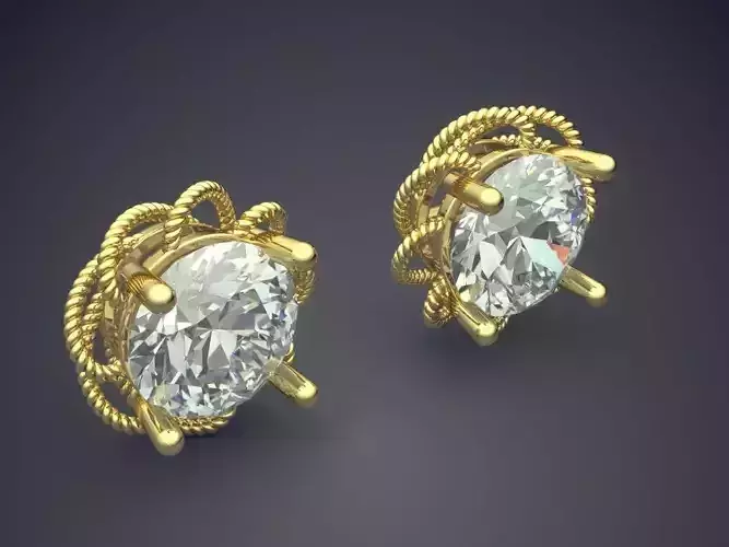 Classic Everyday Earrings with Diamonds