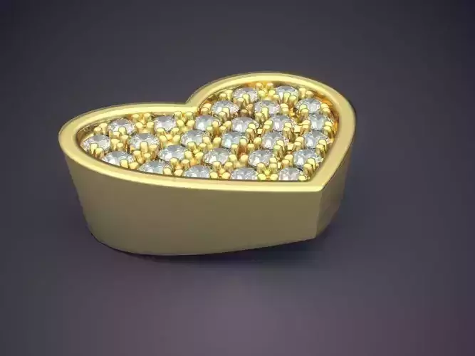 Beautiful Unique Golden Heart-Shaped Earrings