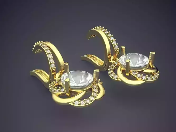 Vintage Earrings with Diamonds