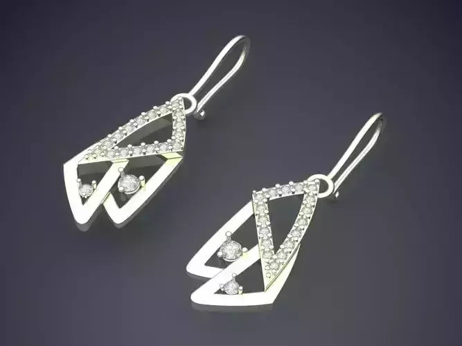 Unique Modern Forms Golden Earrings