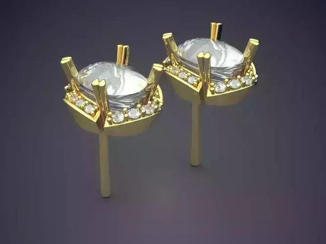 Casual Luxurious Earrings with Diamonds