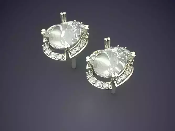 Casual Luxurious Earrings with Diamonds