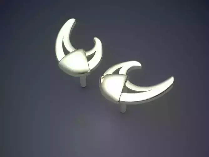 Beautiful Unique Moon-Shape Golden Earrings