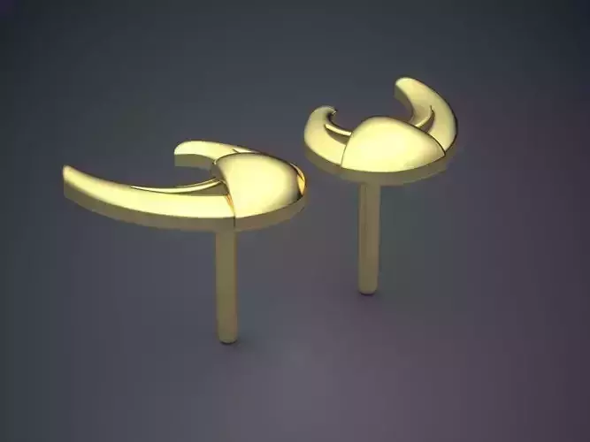 Beautiful Unique Moon-Shape Golden Earrings