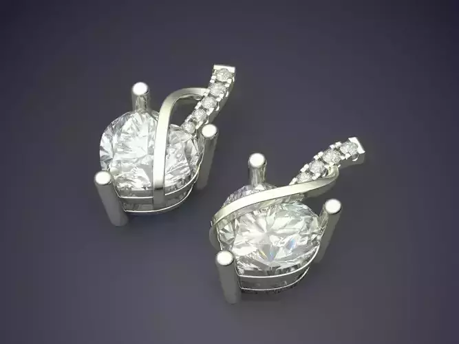 Beautiful Golden Diamond-Earrings with Details