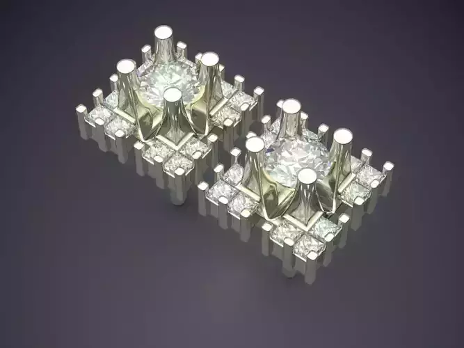 Unique Luxurious Modern Square Earrings
