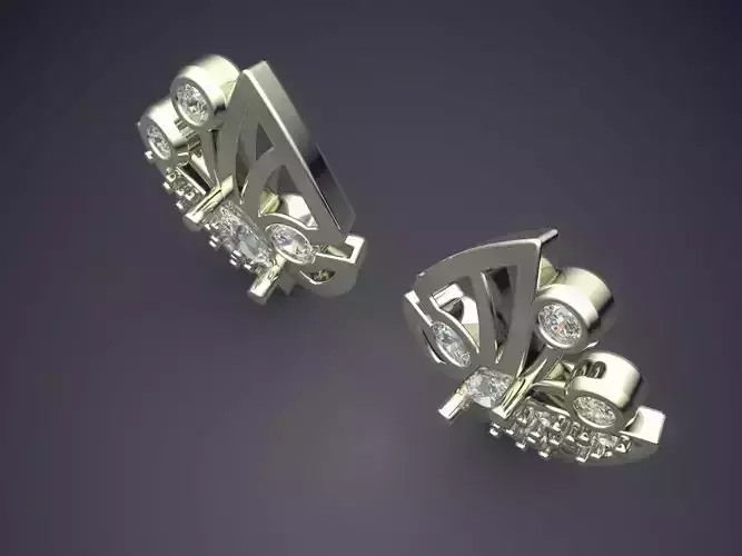 Unique Girly Butterfly Earrings with Diamonds