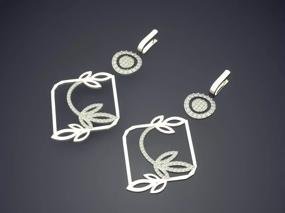 Unique Simple Minimalistic Earrings with Small Detailing 3D print model_1