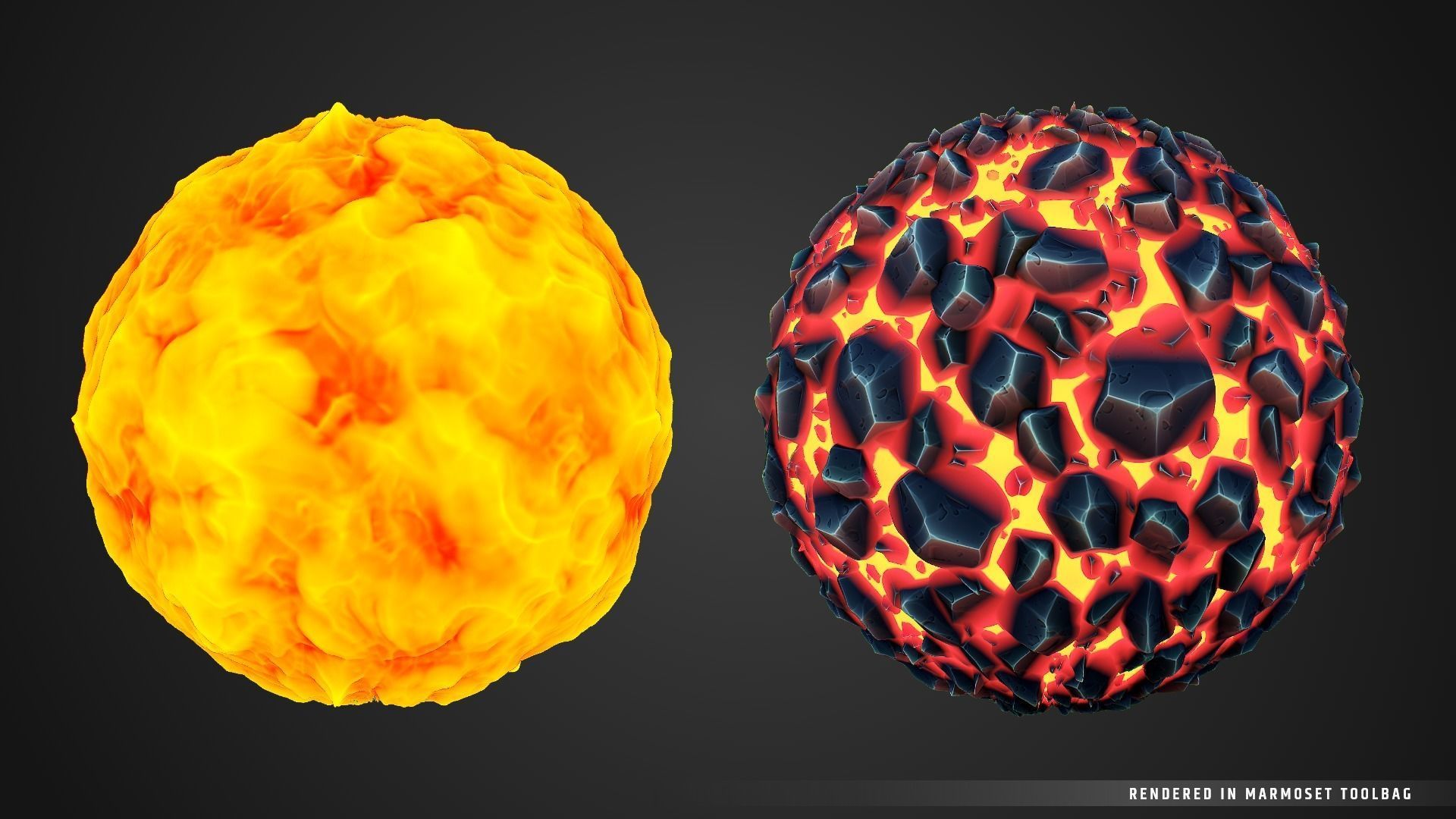 Stylized Fantasy Fire Shore Landscape Material Pack Texture_2