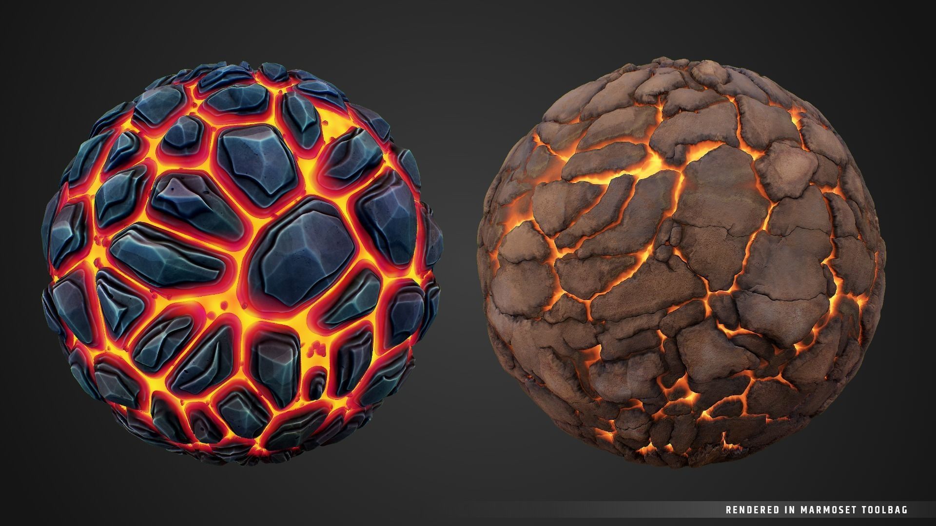 Stylized Fantasy Fire Shore Landscape Material Pack Texture_3