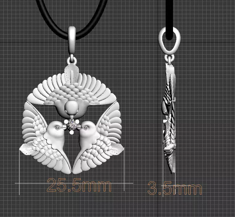 bird pendant 3D print model
