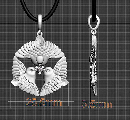 bird pendant 3D print model