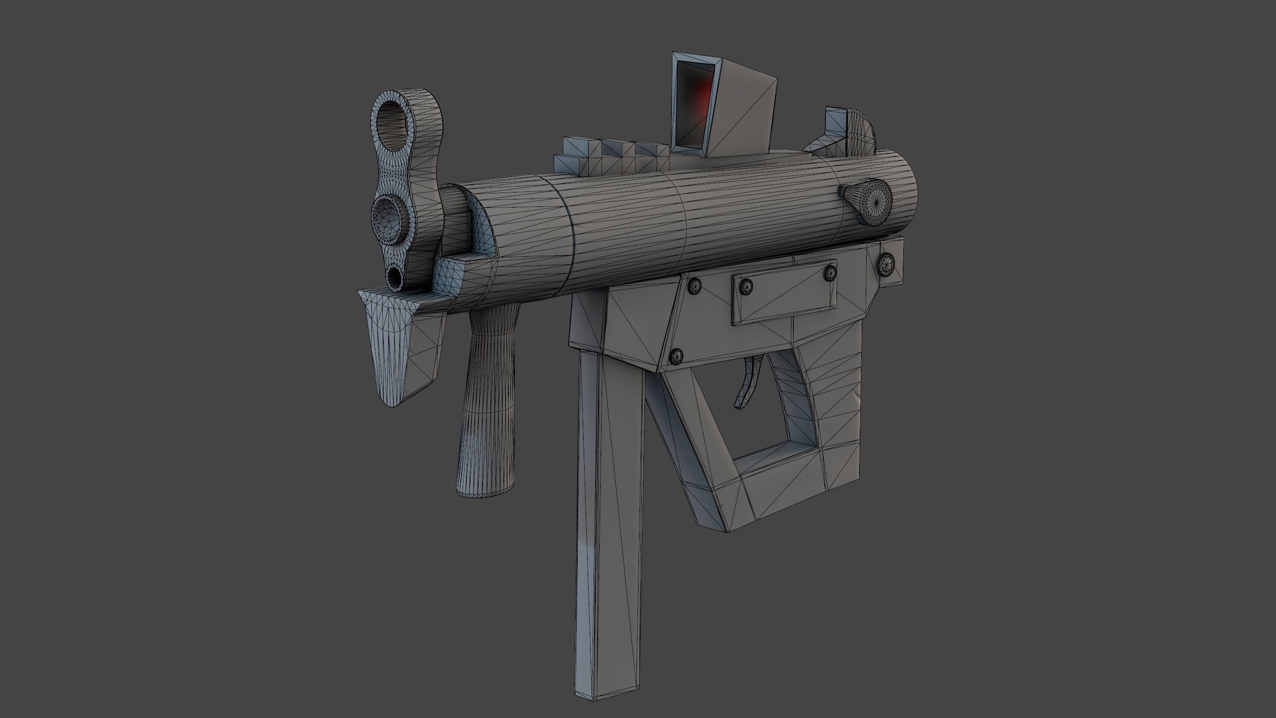 Stylized SMG Low-poly 3D model_15