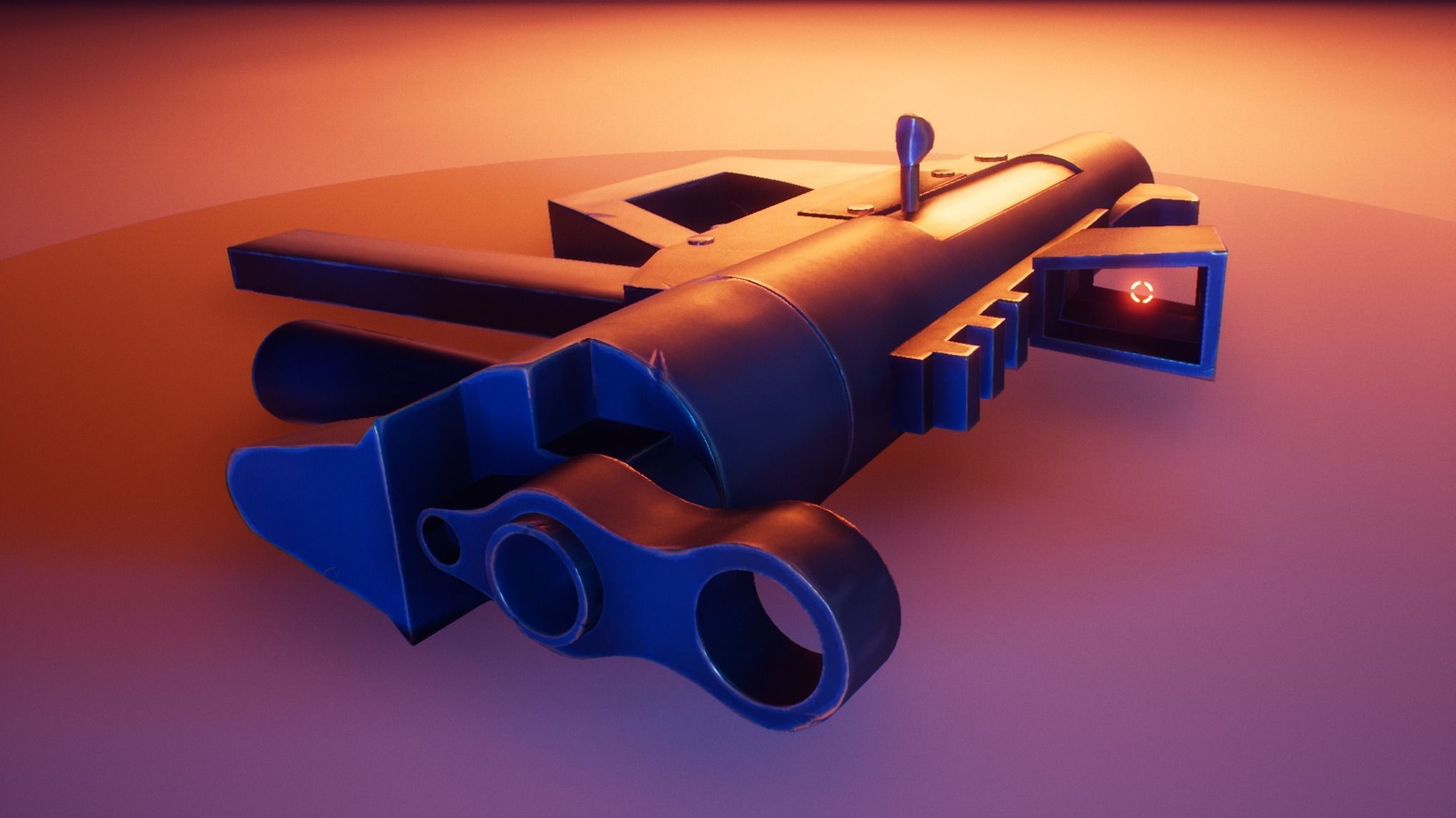 Stylized SMG Low-poly 3D model_4