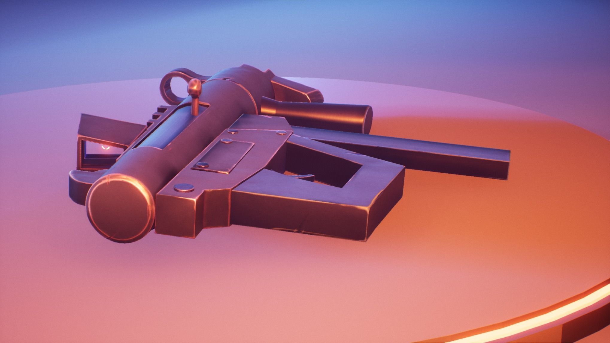 Stylized SMG Low-poly 3D model_2