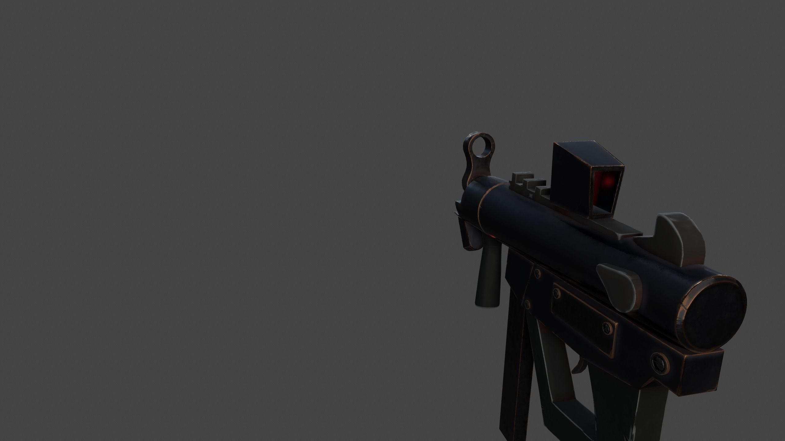 Stylized SMG Low-poly 3D model_16