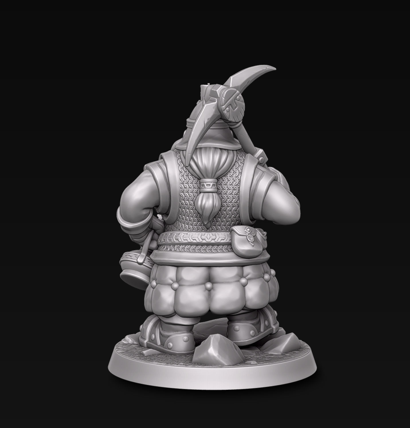 Dwarf miner 3D print model_2