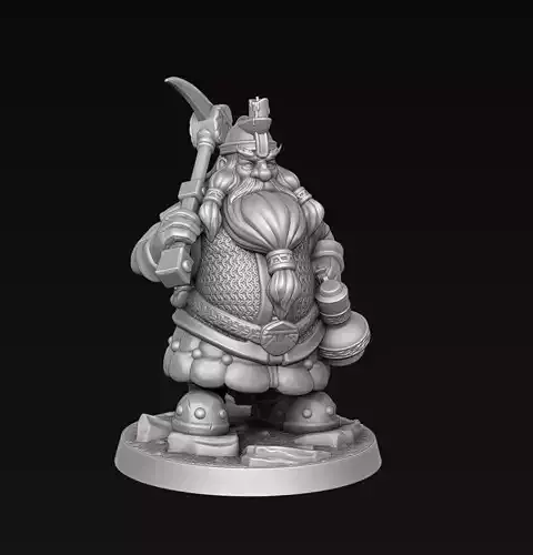 Dwarf miner 3D print model