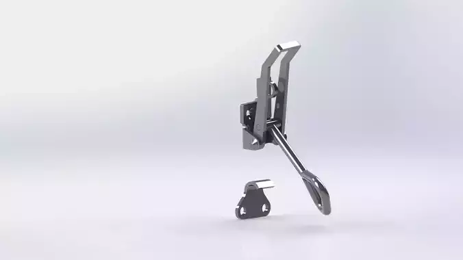 Latch metal door handle Free 3D model