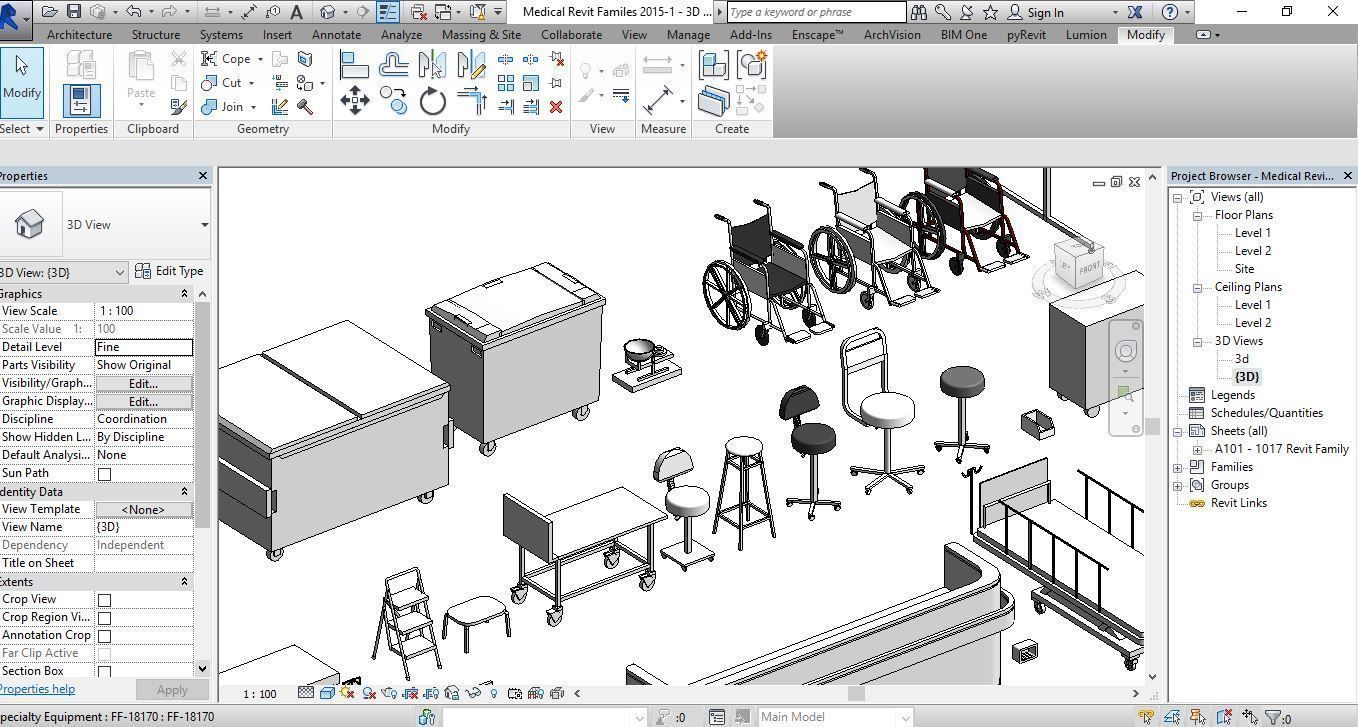1016 Models for Medical Equipment Revit 2015 3D model_21