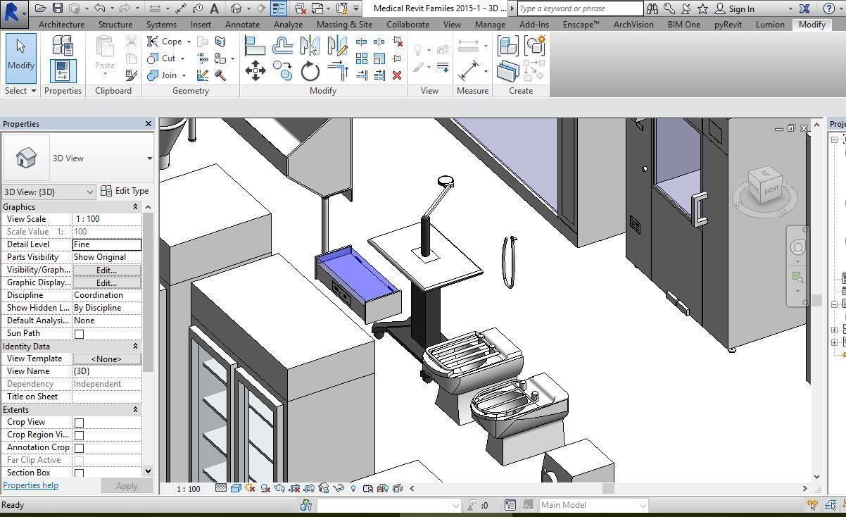 1016 Models for Medical Equipment Revit 2015 3D model_28