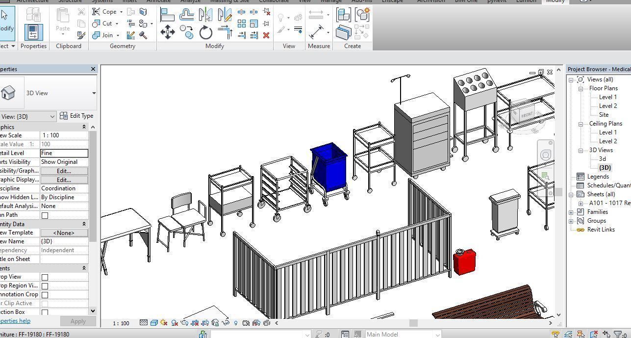 1016 Models for Medical Equipment Revit 2015 3D model_14