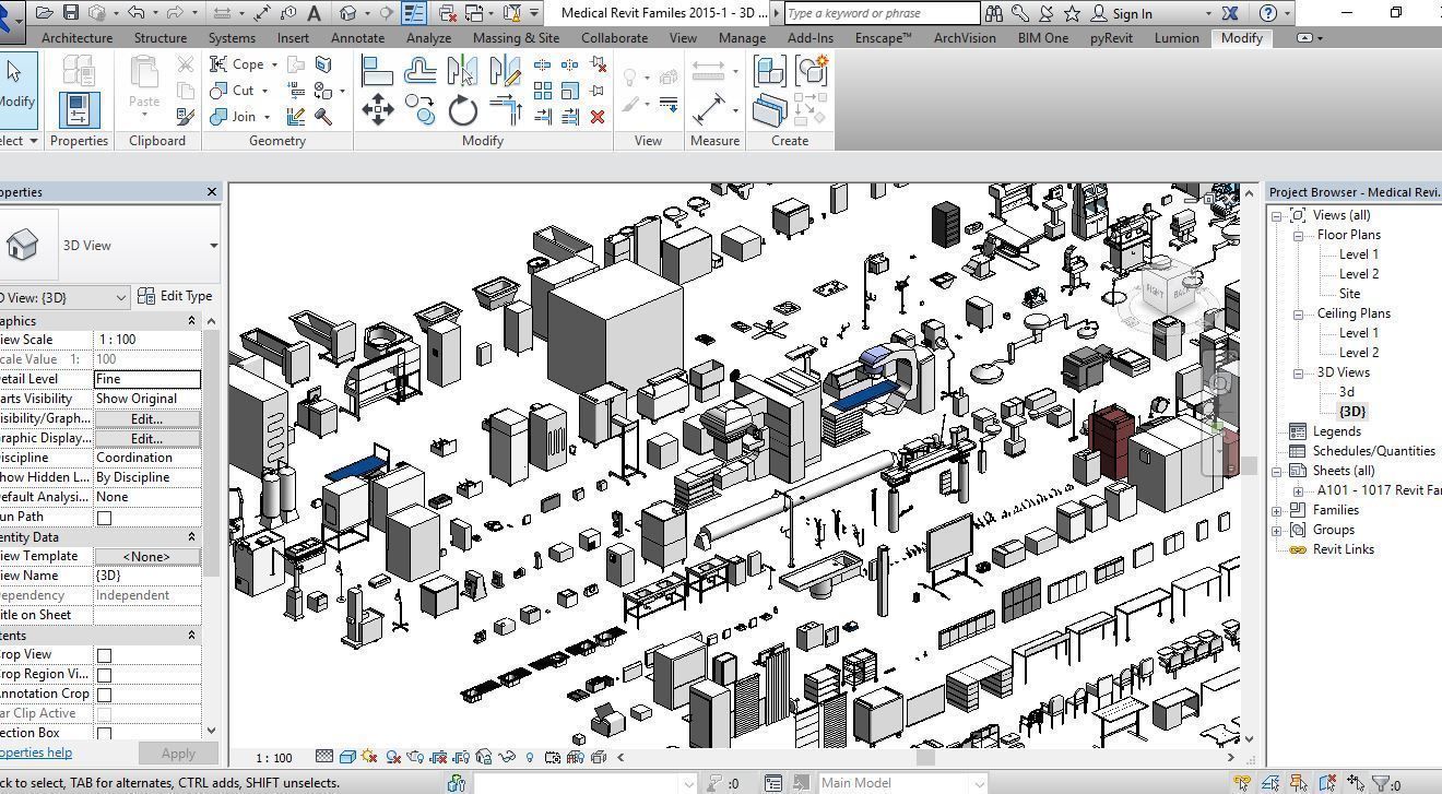 1016 Models for Medical Equipment Revit 2015 3D model_31