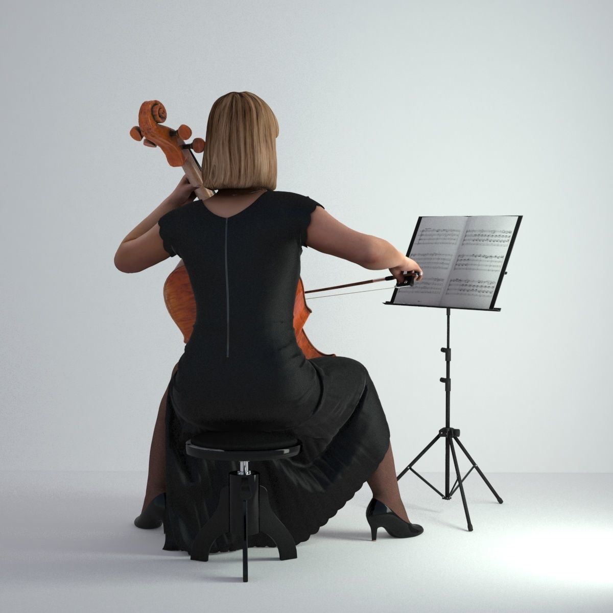 3D Scan Woman Musician 005 3D model_37