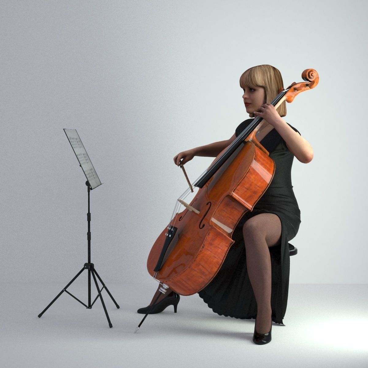 3D Scan Woman Musician 005 3D model_51