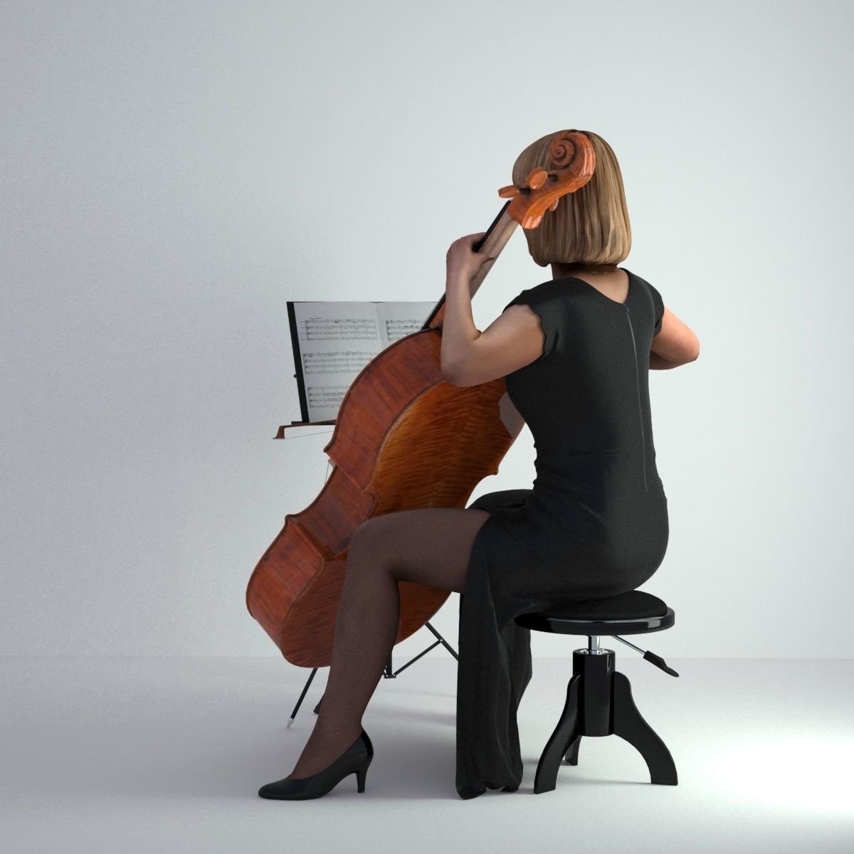 3D Scan Woman Musician 005 3D model_44