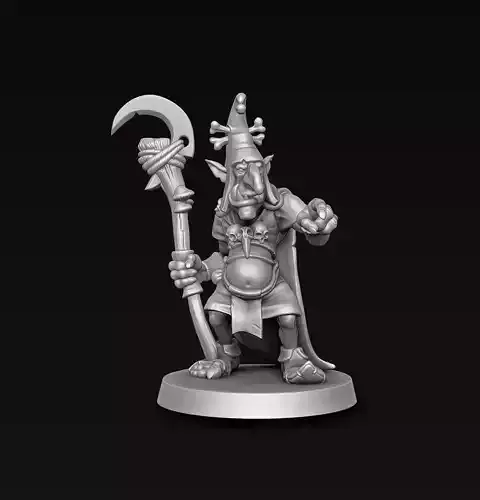 Goblin wizard 3D print model