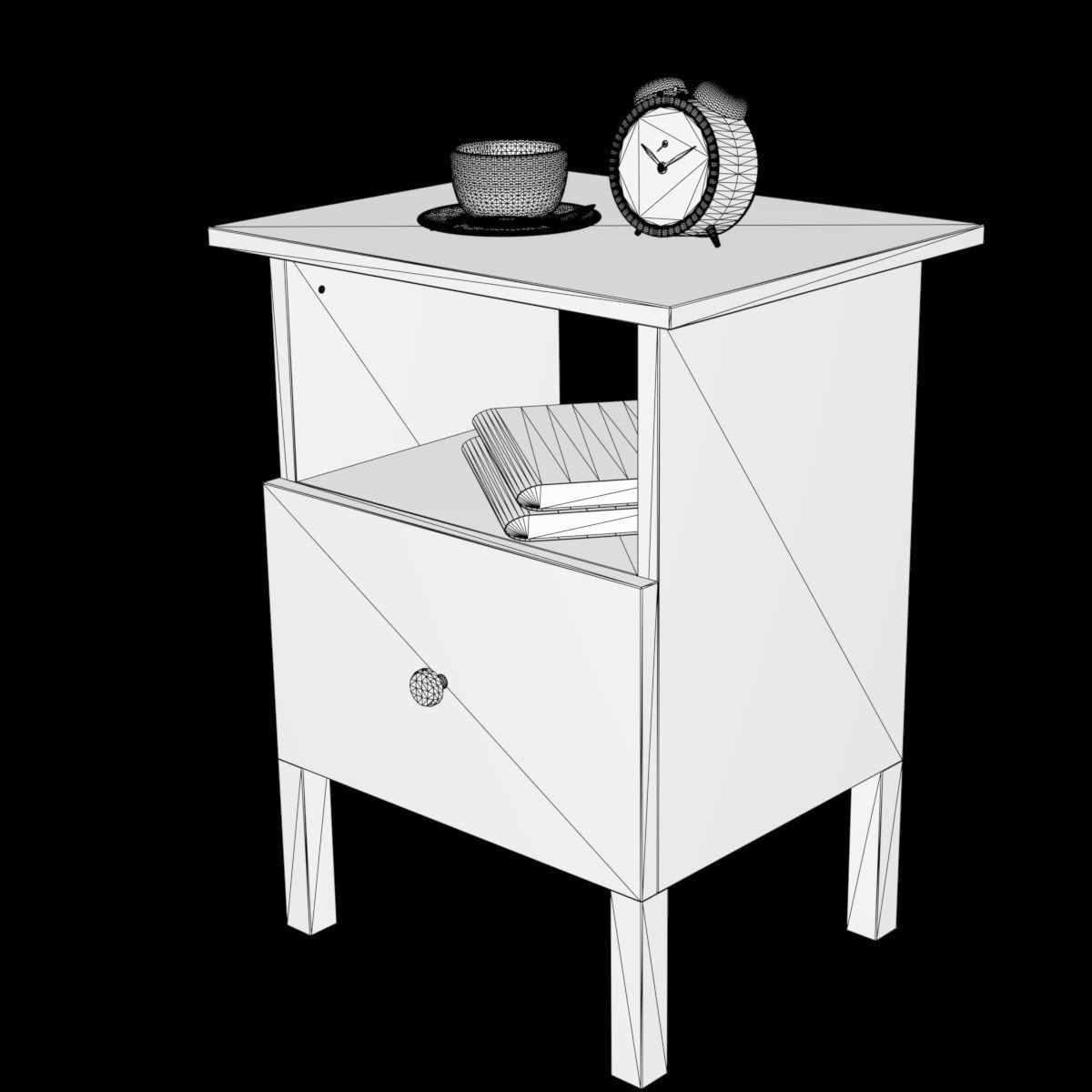 tarva bedside table 3D model_1