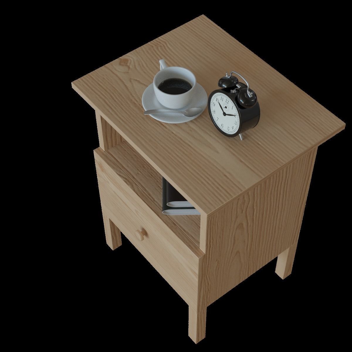 tarva bedside table 3D model_5