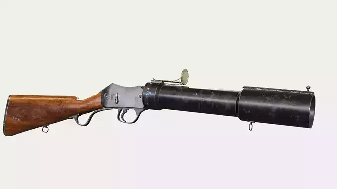 martini henry grenade launcher Low-poly 3D model
