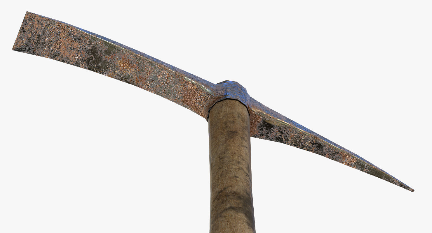 Pickaxe old Low-poly 3D model_6