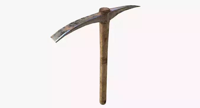 Pickaxe old Low-poly 3D model